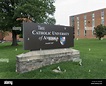Zeichen für die Katholische Universität von Amerika (CUA) in Washington ...