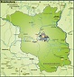 Mapa de Brandeburgo como mapa general en verde - Foto de archivo ...