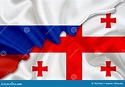 Bandera De Rusia Y Bandera De Georgia Stock de ilustración ...