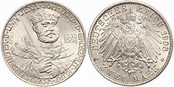 Moneda 2 Mark Ducado de Sajonia-Weimar-Eisenach (1809 - 1918) Plata ...