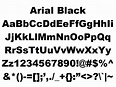 Font Alphabet Styles: Arial Black