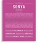 Sonya | Name Art Print