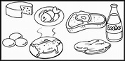 Dibujos de los alimentos energeticos para colorear - Imagui