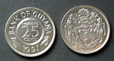 25 Cents 1991 Guyana S.34 / K-N / Staatswappen EF moneda