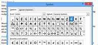 Microsoft Word Symbols Code List - piesapje