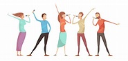 Karaoke Party People Set 481736 Vector Art at Vecteezy