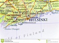 Geographic Map of European Country Finland with Helsinki Capital City ...
