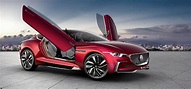 Concepto de cupé convertible rojo, MG E-Motion, automóviles ...