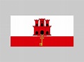 Gibraltar flag, official colors and proportion. Vector illustration ...
