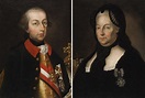 Kaiserin Maria Theresia in Witwentracht und ihr Sohn Mitregent Joseph ...