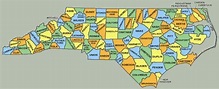 Map of North Carolina Counties - Free Printable Maps