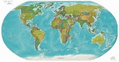 Large detailed political and relief map of the World. World political ...