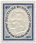 Friedrich von Schiller (Dichter) 150. Todestag, german stamp 1955