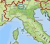 a map of italy with all the towns and major roads