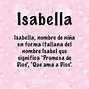 Significado Nombre Isabella | Nombres de niñas, Imágenes de nombres ...