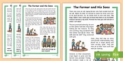 The Farmer and His Sons Story (teacher made)