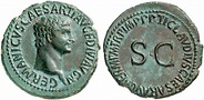 Claudius, 41-54 für Germanicus. Æ-As, 50/54, Rom; 10.16 g. BMC 215; Coh ...