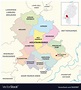 Administrative district map hochtaunuskreis Vector Image