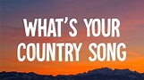 Thomas Rhett - What’s Your Country Song (Lyrics) - YouTube