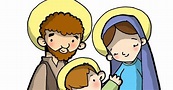 Dibujos para catequesis: LA SAGRADA FAMILIA DE JESÚS, MARÍA Y JOSÉ