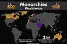 Monarchies Worldwide (credits to selfmade.maps) | Monarchy, Worldwide ...