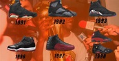 Los sneakers que Michael Jordan utilizó en los seis campeonatos con ...
