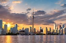 Toronto City skyline at sunset, Toronto, Ontario, Canada | Global ...