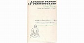Altered States of Consciousness: A Book of Readings by Charles T. Tart