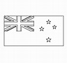 Desenho da bandeira da Nova Zelândia para colorir - Tudodesenhos