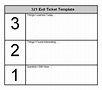 3 2 1 Exit Ticket Template Free - Printable And Enjoyable Learning