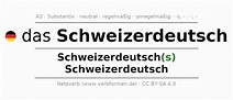 Deklination "Schweizerdeutsch" - Alle Fälle des Substantivs, Plural und ...