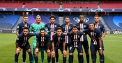 L'équipe du PSG (Paris Saint-Germain) lors de la finale de la Ligue des ...