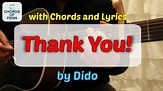 Dido - Thank You Guitar Chords (Acoustic Guitar Cover) - YouTube