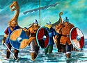 Vikings landing at Lindisfarne. Northumberland. | Viking art, Viking ...