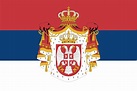 Old Serbia Flag 4 X 6 Inch on Stick