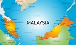 Cities map of Malaysia - OrangeSmile.com