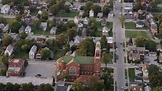 4.8K stock footage aerial video flying over residential neighborhoods ...