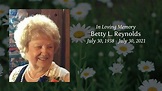 Betty L. Reynolds - Tribute Video