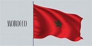 Bandera que agita de marruecos | Vector Premium