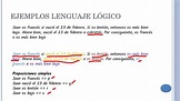 Ejemplos lógica proposicional | Argumentos a lenguaje formal lógico ...