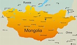Cities map of Mongolia - OrangeSmile.com