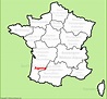 Agen location on the France map - Ontheworldmap.com