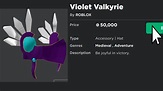 BUYING THE VIOLET VALKYRIE [$50,000 ROBUX] - YouTube