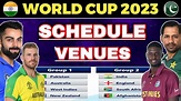 Icc World Cup 2023 Englands Full Schedule Fixtures Date Venues | Images ...