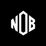 diseño de logotipo de letra nob con forma de polígono. diseño de ...