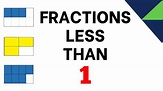 Fractions Less than 1 using Construction Papers - YouTube