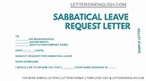 Letter Requesting Sabbatical Leave – Sabbatical Leave Letter to ...