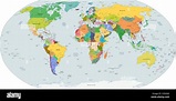 Mapa político mundial del mundo, capitales y principales ciudades ...