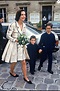 Carole Bouquet et ses fils Dimitri et Louis lors de son mariage avec ...