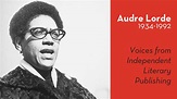 Audre Lorde: Voices from Independent Literary Publishing - Community of ...